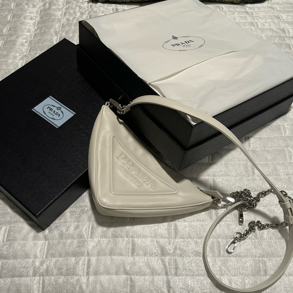 Prada White Leather Women's Bag